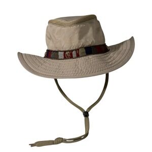 Conner Aztec Boater Safari Hat Wide Brim Mesh Vent Sun Outdoor Hiking Beige M